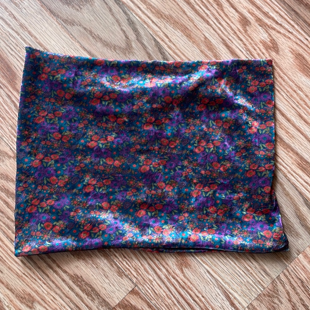 Velvet bandeau tube top